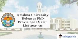 Krishna University Releases PhD Provisional Merit List 2024